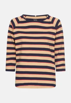3/4-Arm T-Shirt mit Streifenmuster