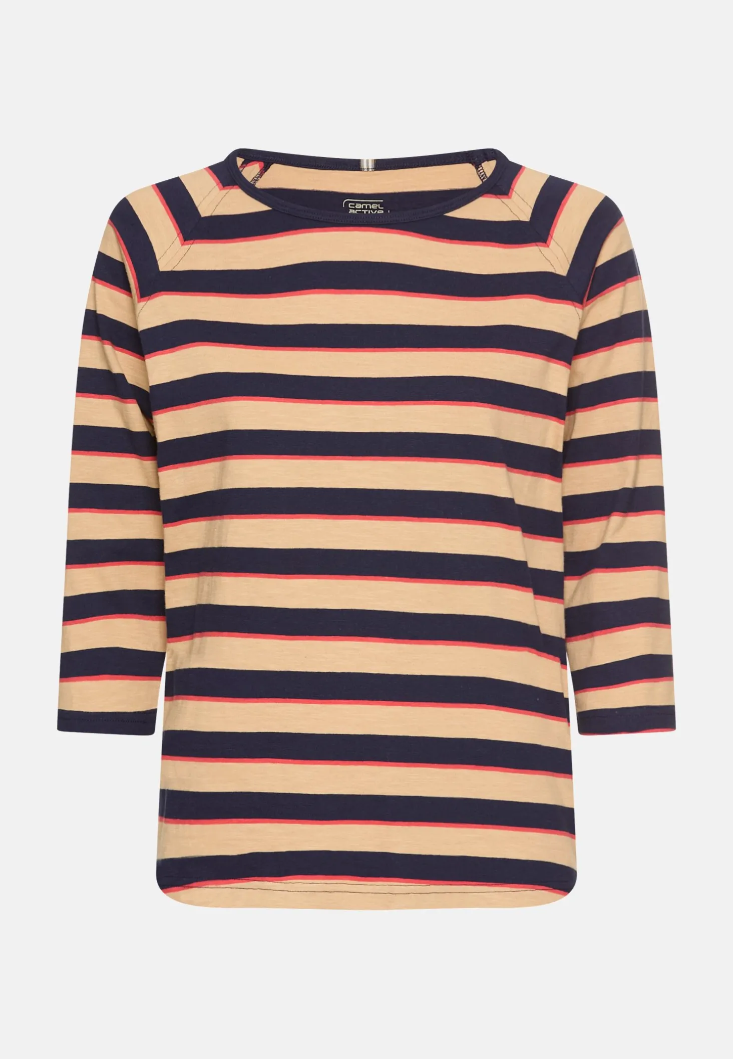 3/4-Arm T-Shirt mit Streifenmuster