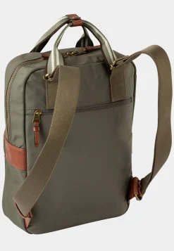 BARI Rucksack mit Kunstlederbesatz