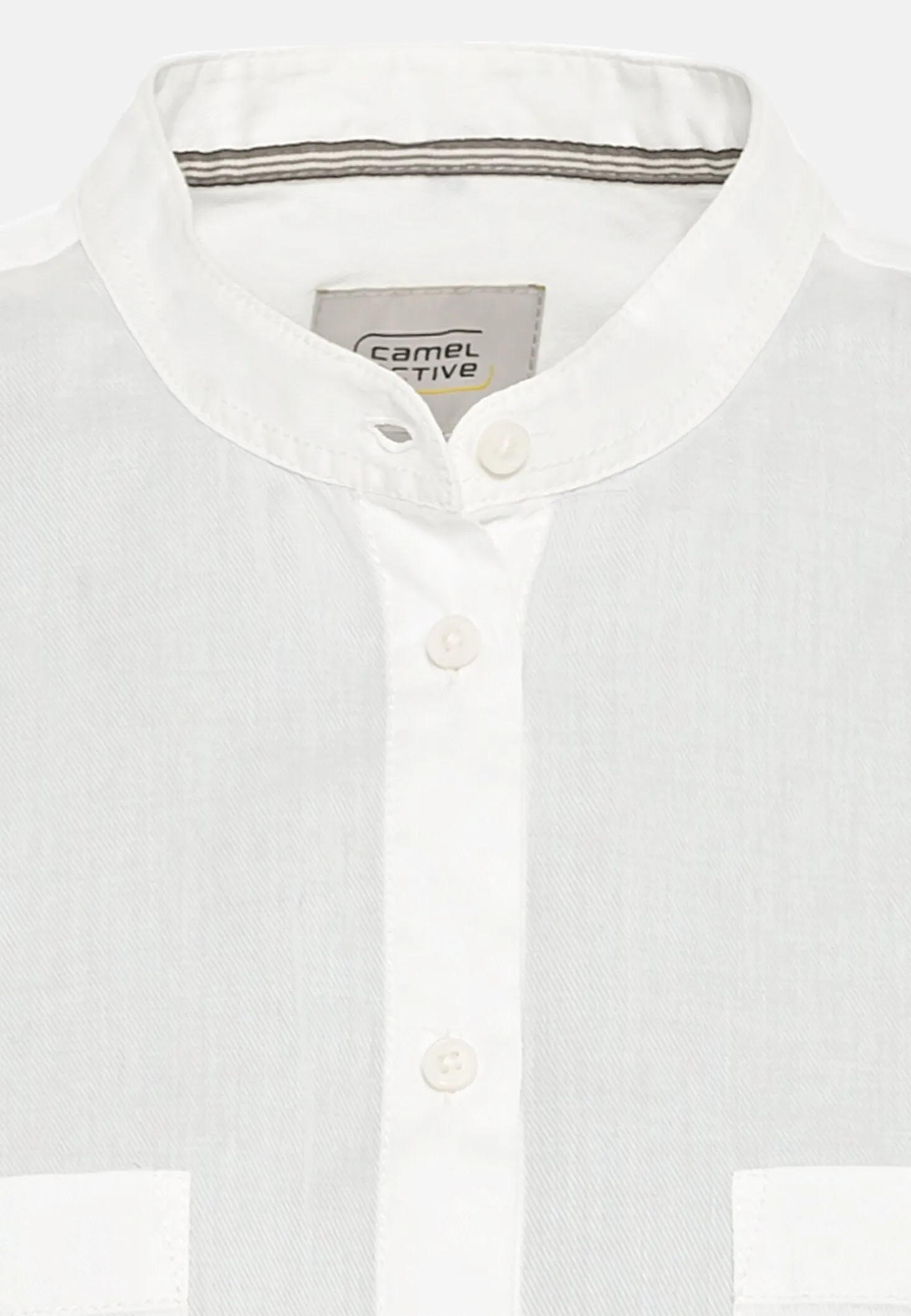 Baumwollbluse mit Stehkragen