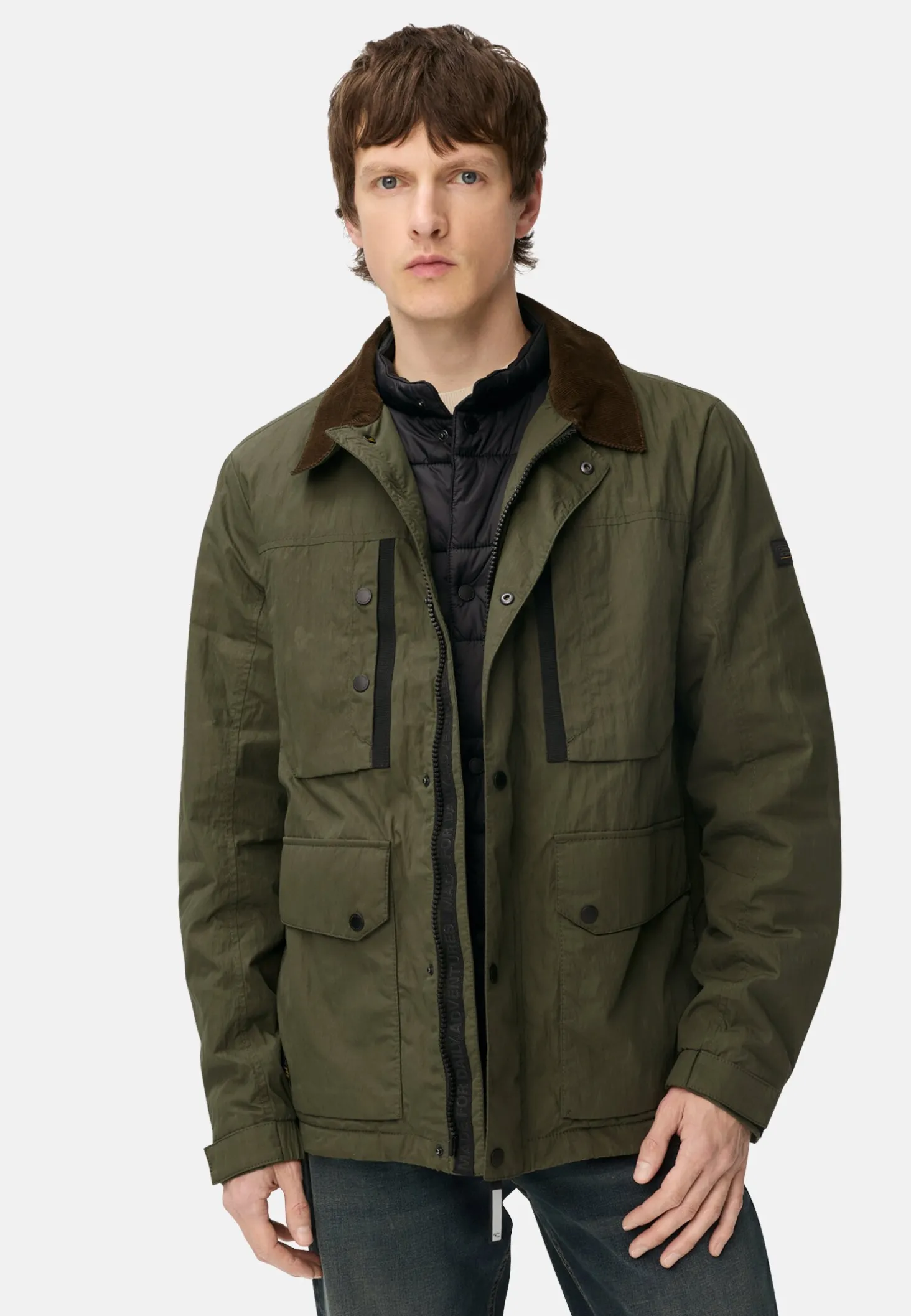 Blouson mit Hemdkragen und Fleece-Futter