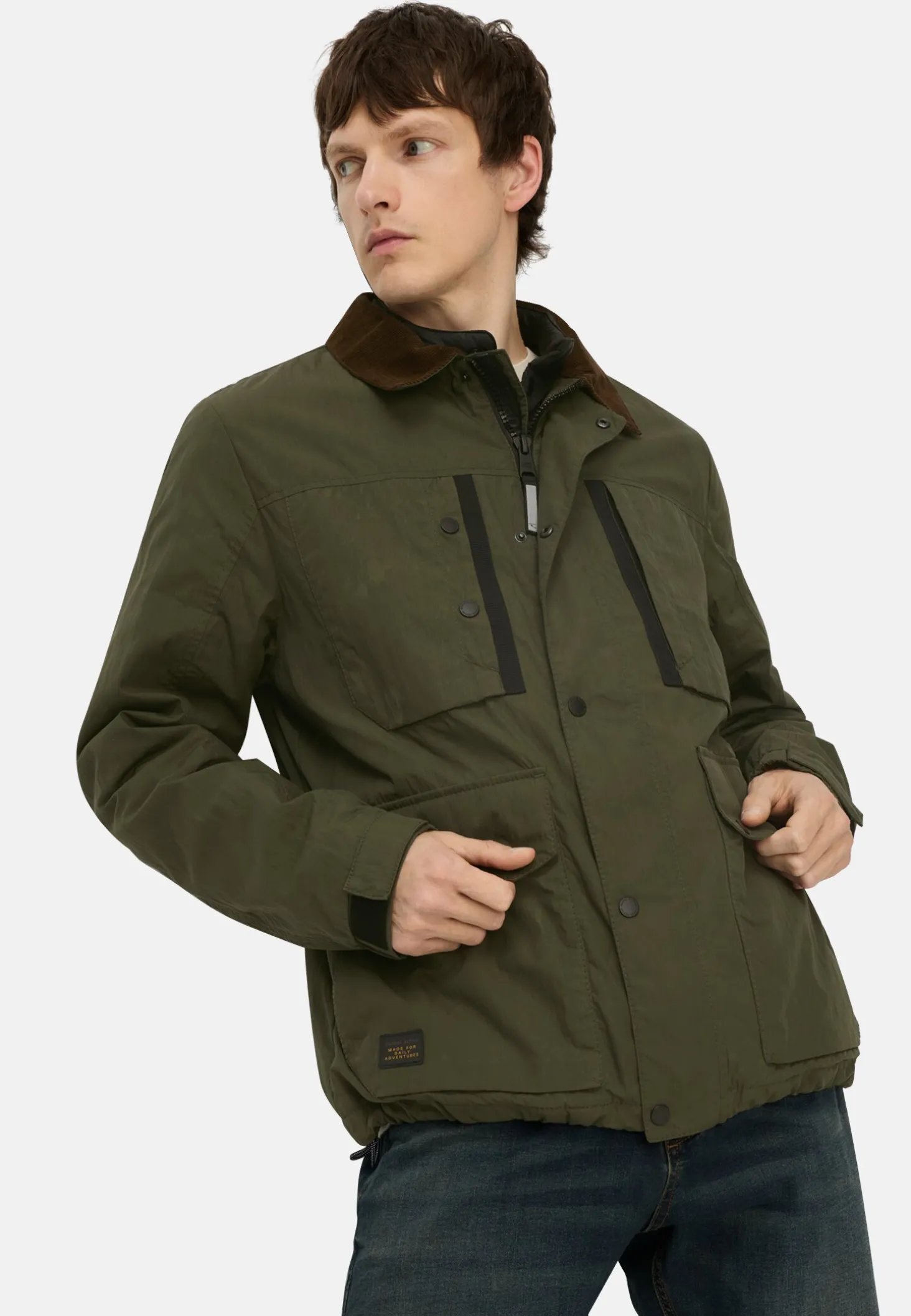 Blouson mit Hemdkragen und Fleece-Futter