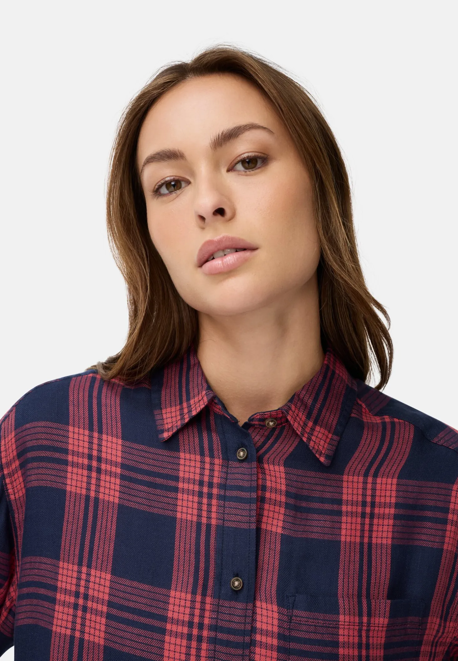 Bluse aus Lyocell- Leinenmix