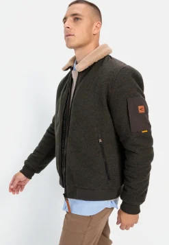 Bomberjacke mit abnehmbarem Teddykragen