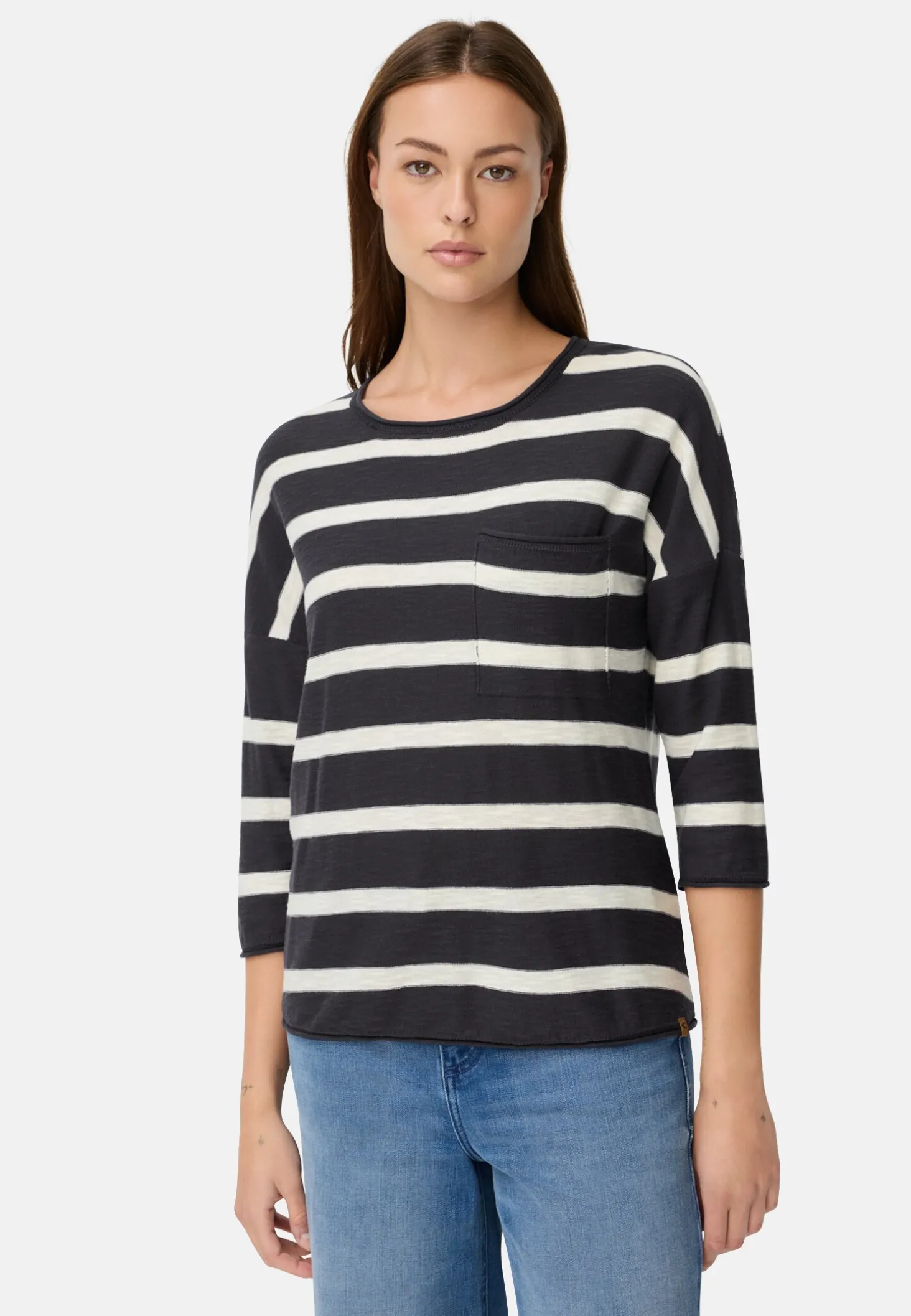 Boxy Strickpullover mit 3/4-Ärmeln