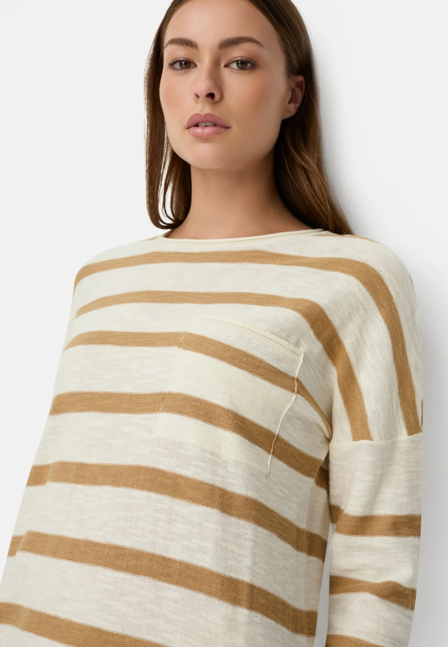 Boxy Strickpullover mit 3/4-Ärmeln