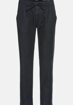 Chinohose mit Kordelzug aus einem Leinenmix