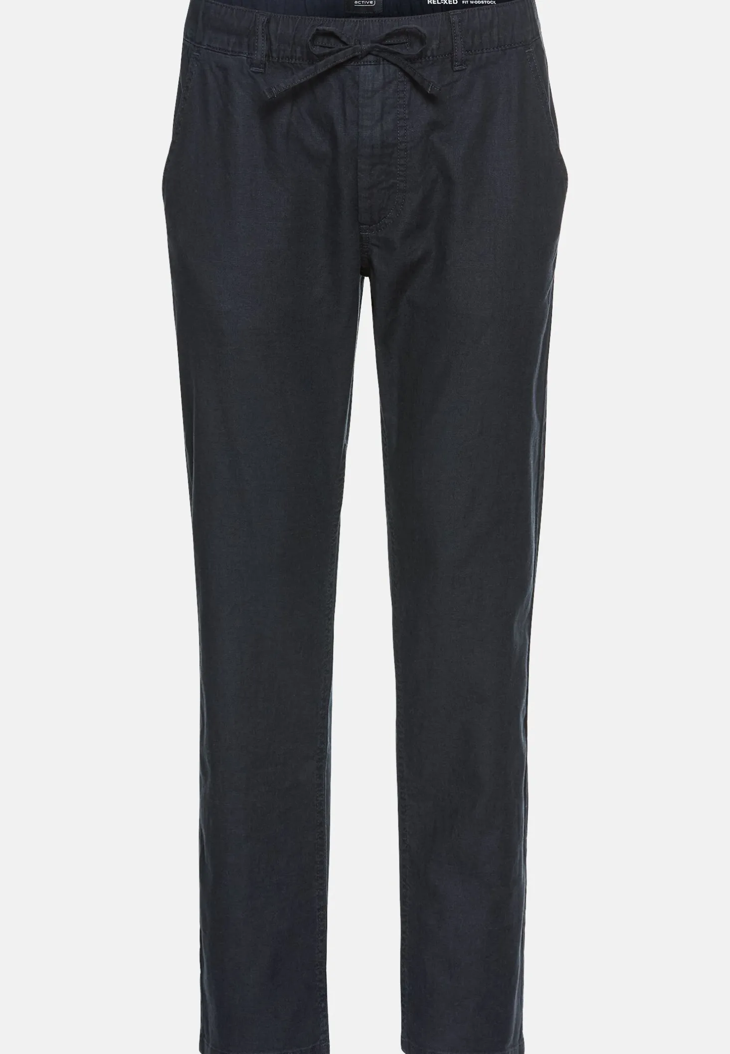 Chinohose mit Kordelzug aus einem Leinenmix