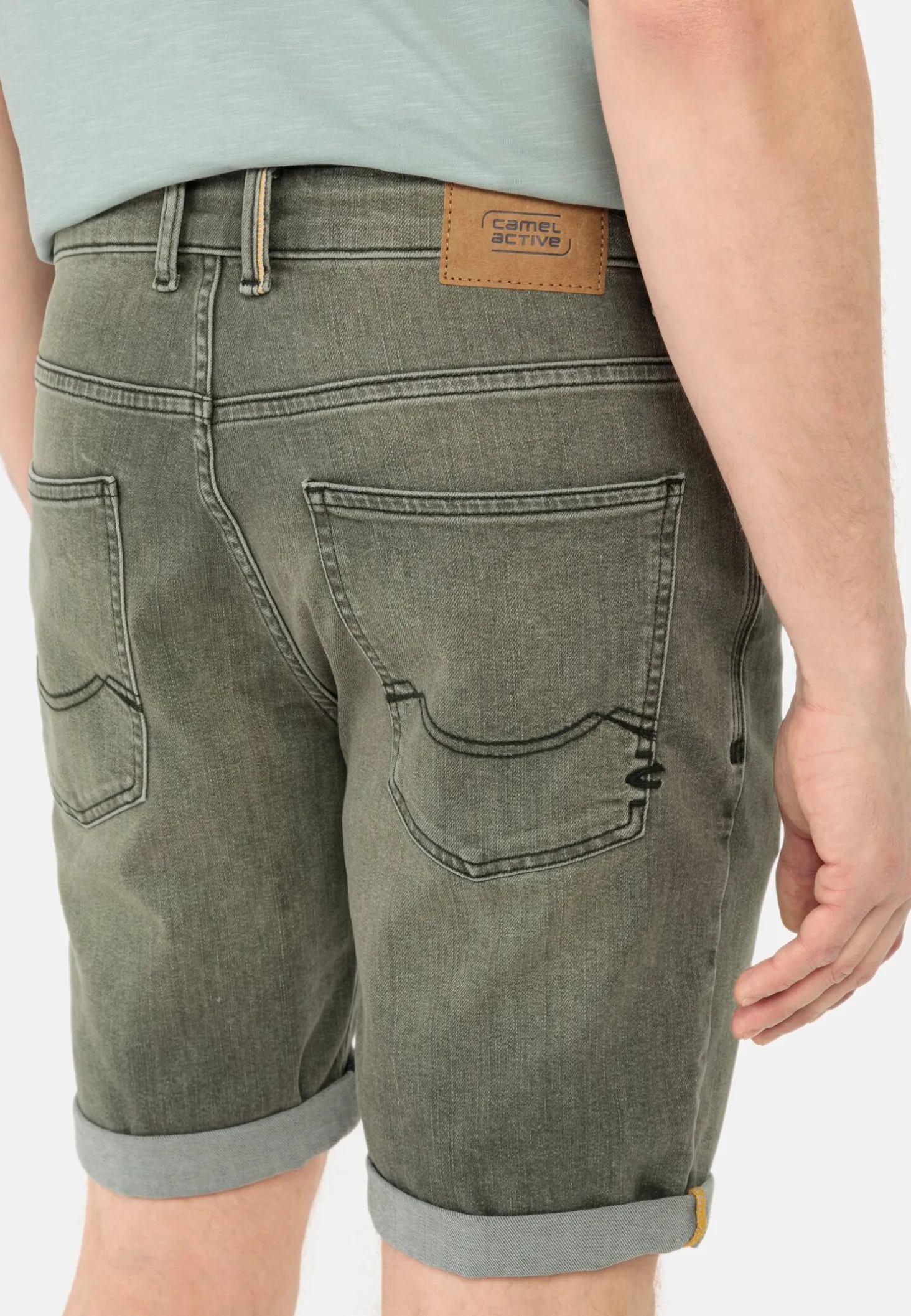Colour Denim Shorts Slim Fit