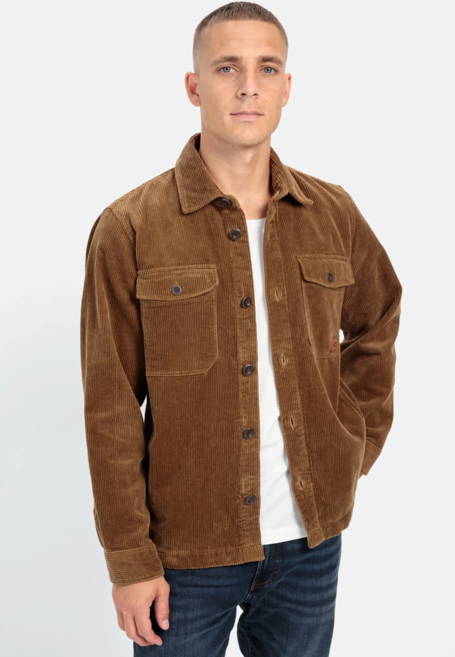 Cord Overshirt aus reiner Baumwolle