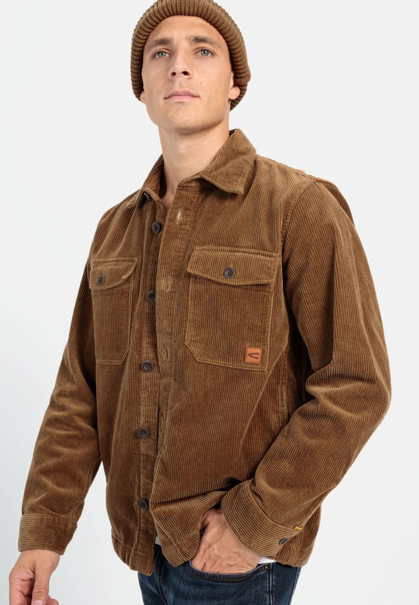 Cord Overshirt aus reiner Baumwolle