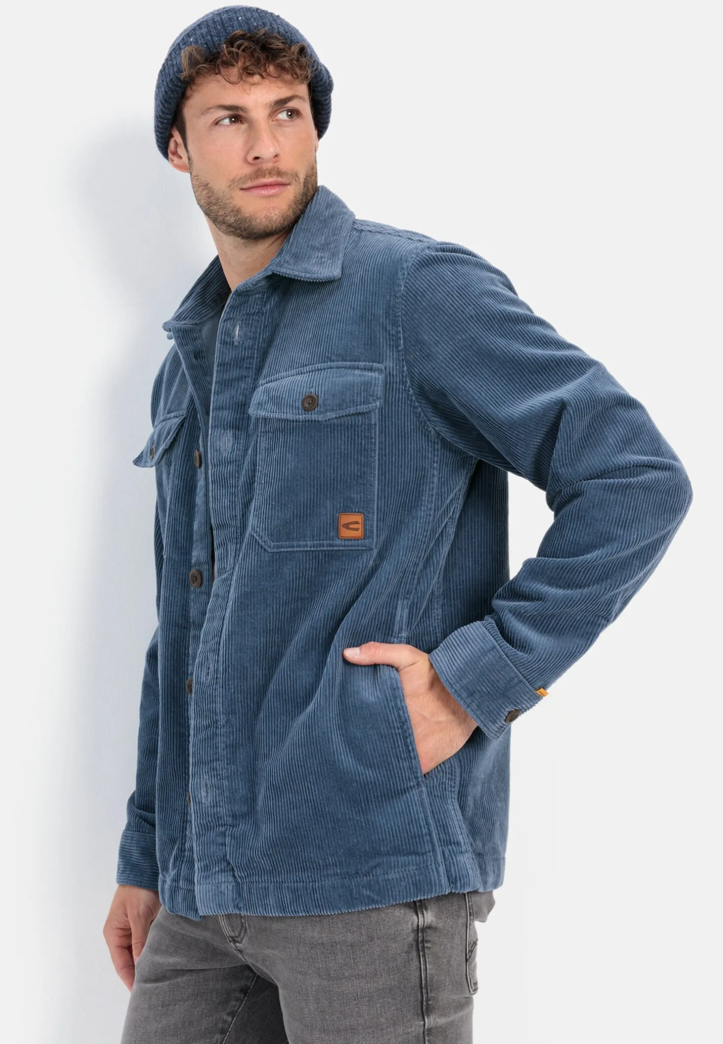 Cord Overshirt aus reiner Baumwolle