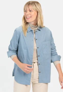 Cordbluse mit Brusttasche