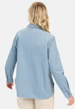 Cordbluse mit Brusttasche