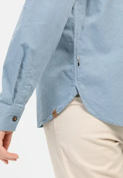 Cordbluse mit Brusttasche