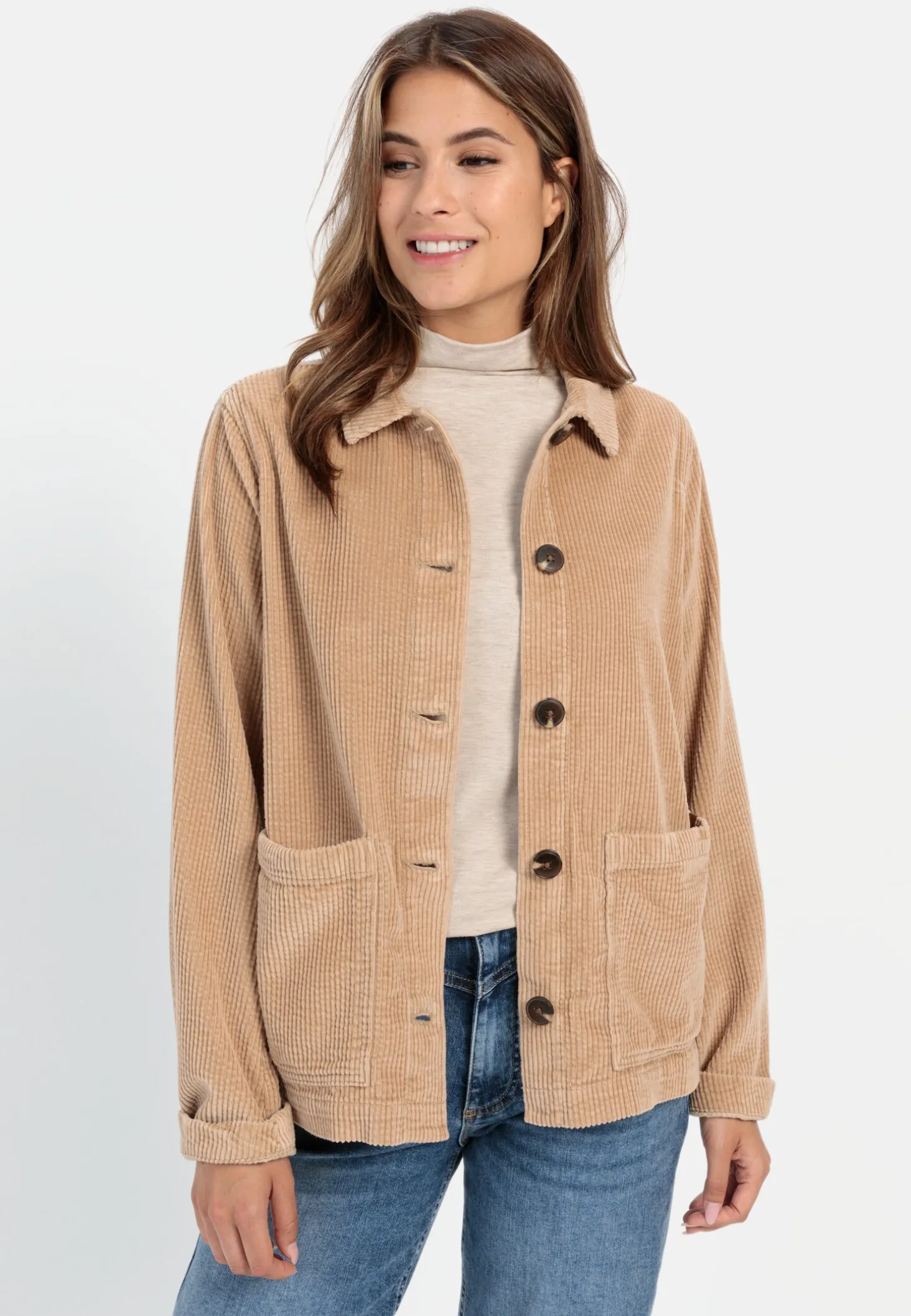 Cordjacke aus reiner Baumwolle