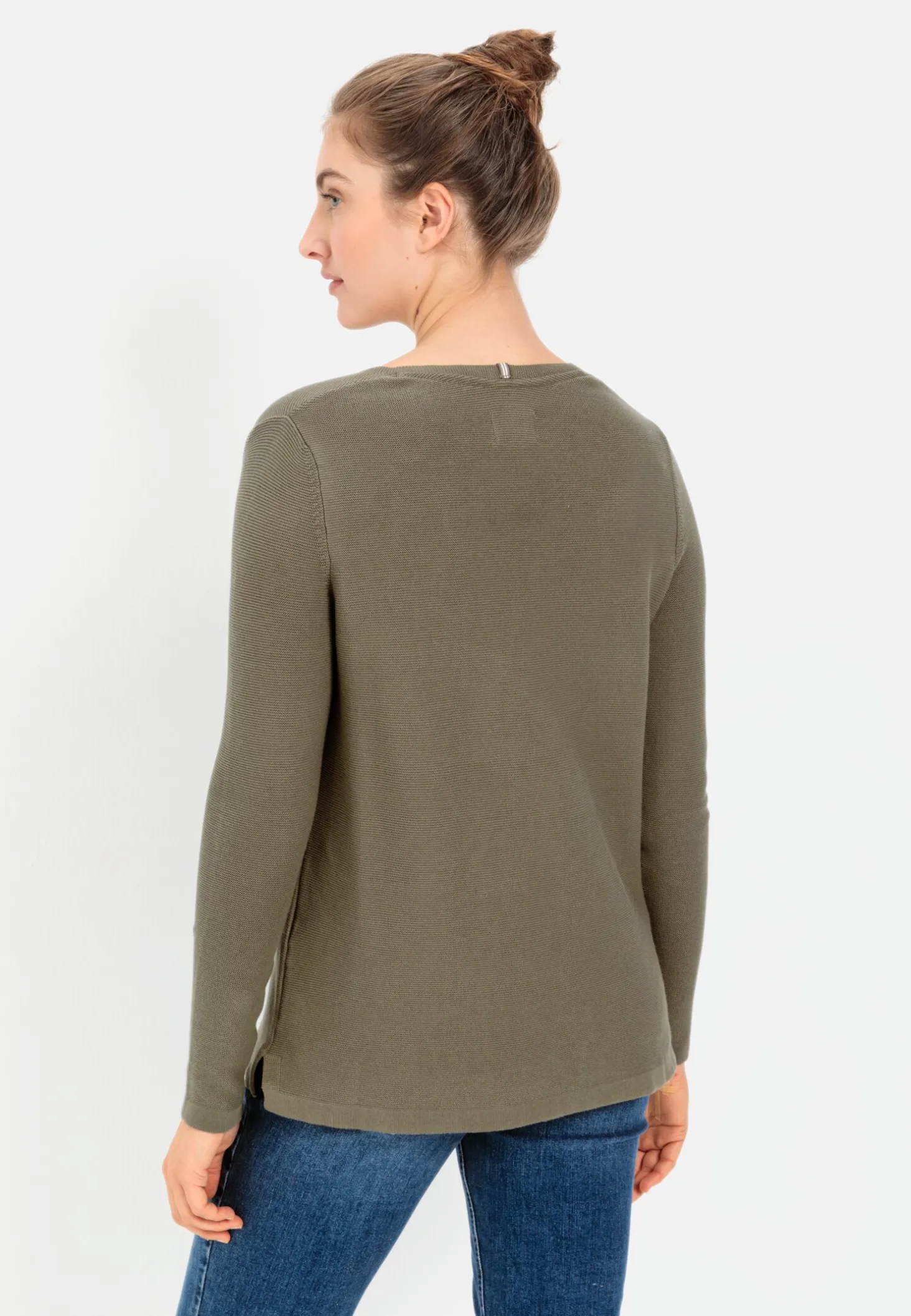 Feinstrickpullover mit V-Ausschnitt