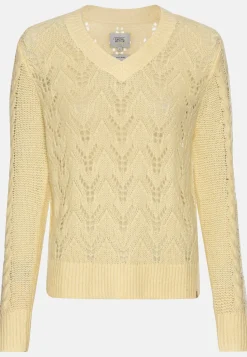 Feinstrickpullover mit V-Ausschnitt
