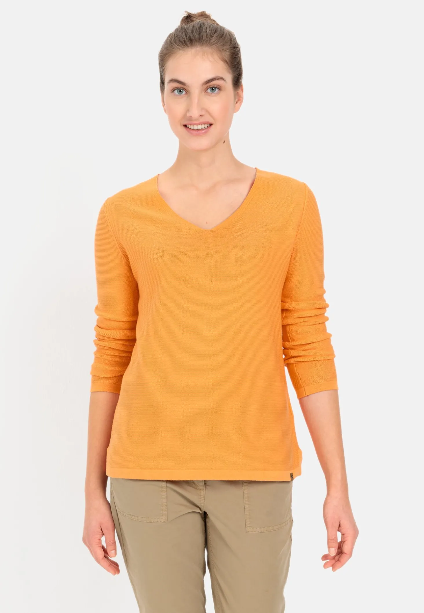 Feinstrickpullover mit V-Ausschnitt