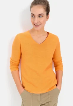 Feinstrickpullover mit V-Ausschnitt
