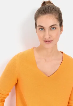 Feinstrickpullover mit V-Ausschnitt