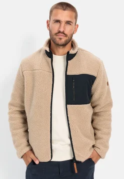 Fleece Overshirt mit Stehkragen