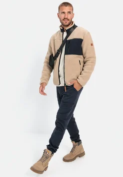 Fleece Overshirt mit Stehkragen