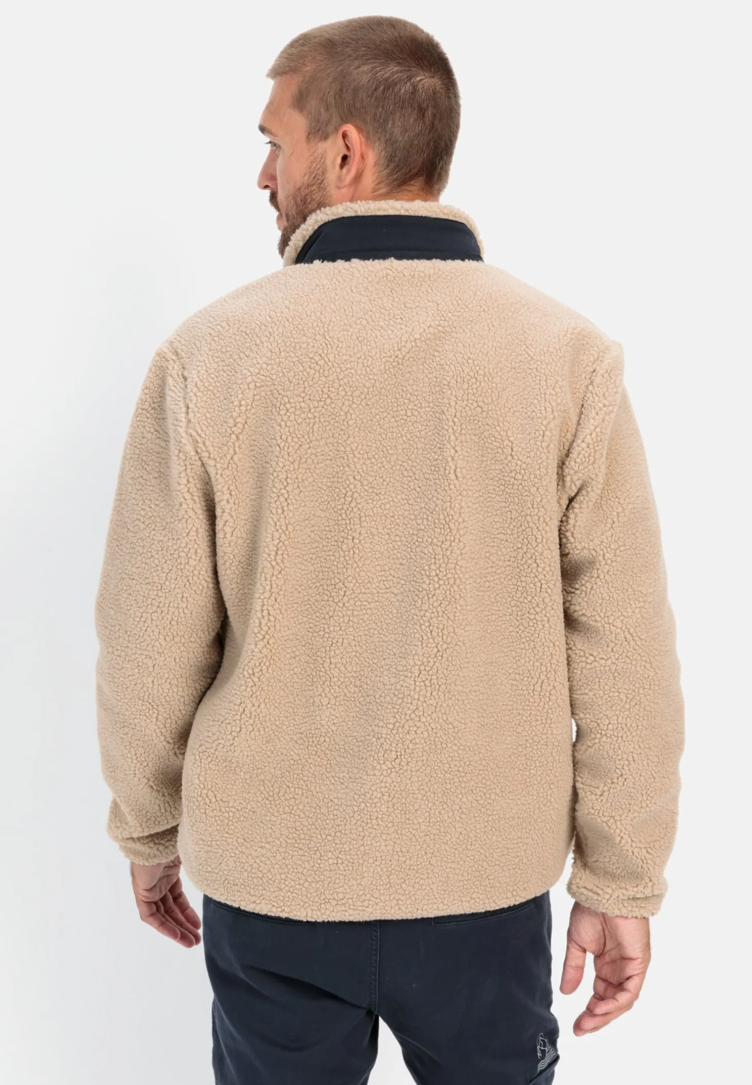 Fleece Overshirt mit Stehkragen