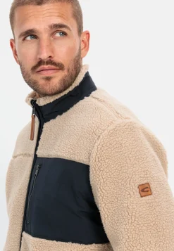 Fleece Overshirt mit Stehkragen