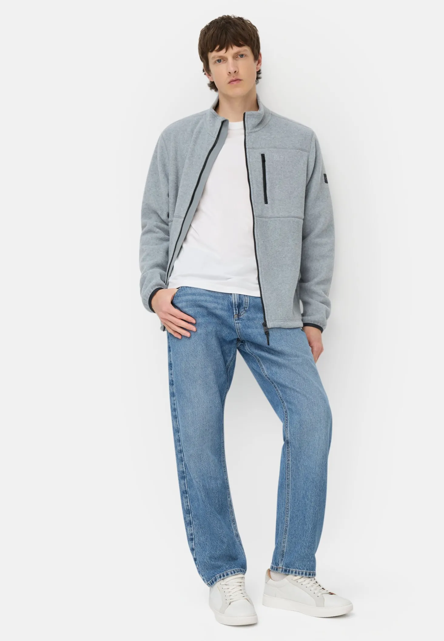 Fleecejacke mit Brusttasche