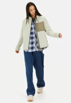 Fleecejacke mit Stehkragen