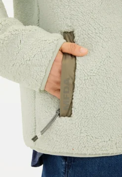 Fleecejacke mit Stehkragen