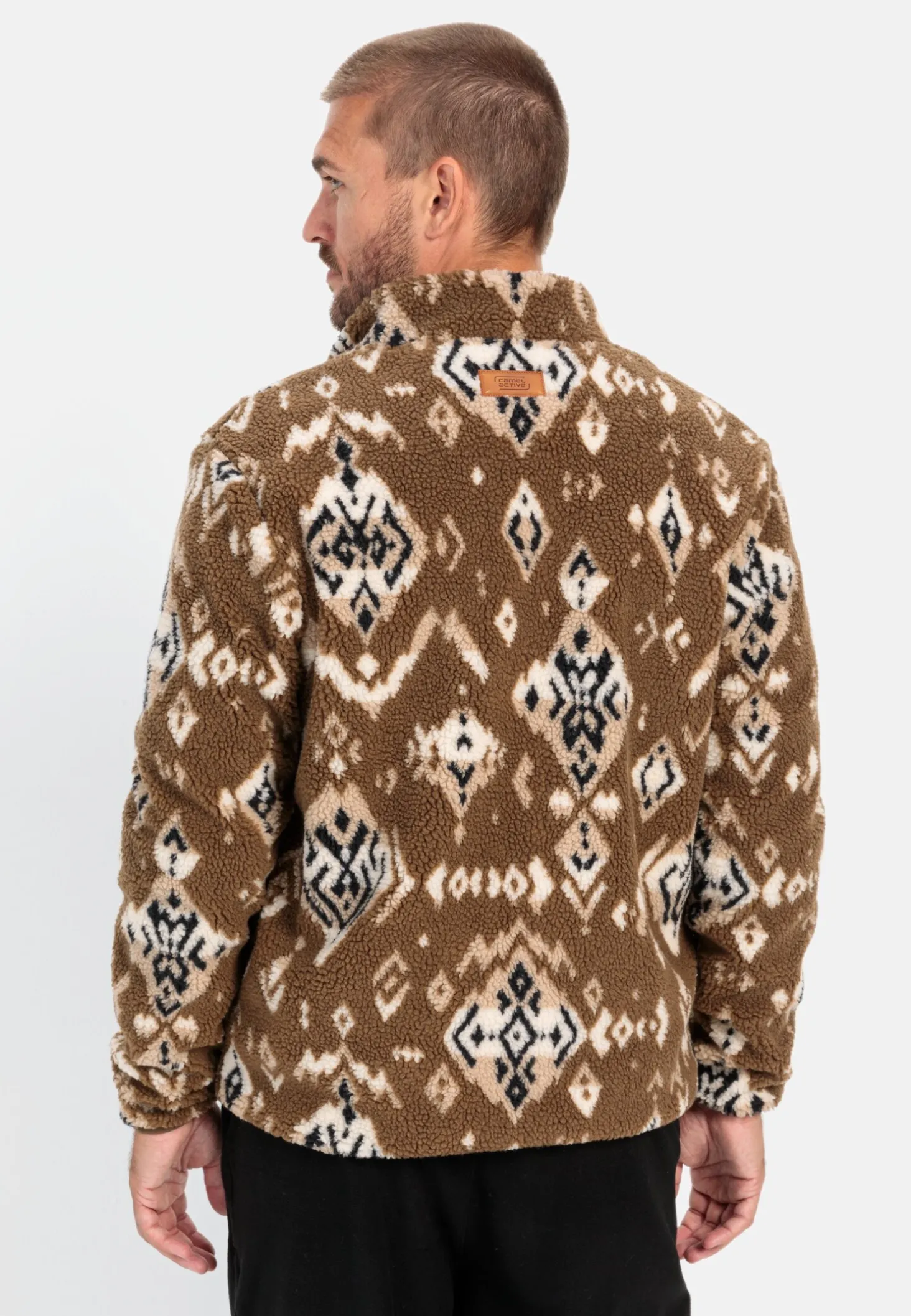 Fleecejacke mit Stehkragen