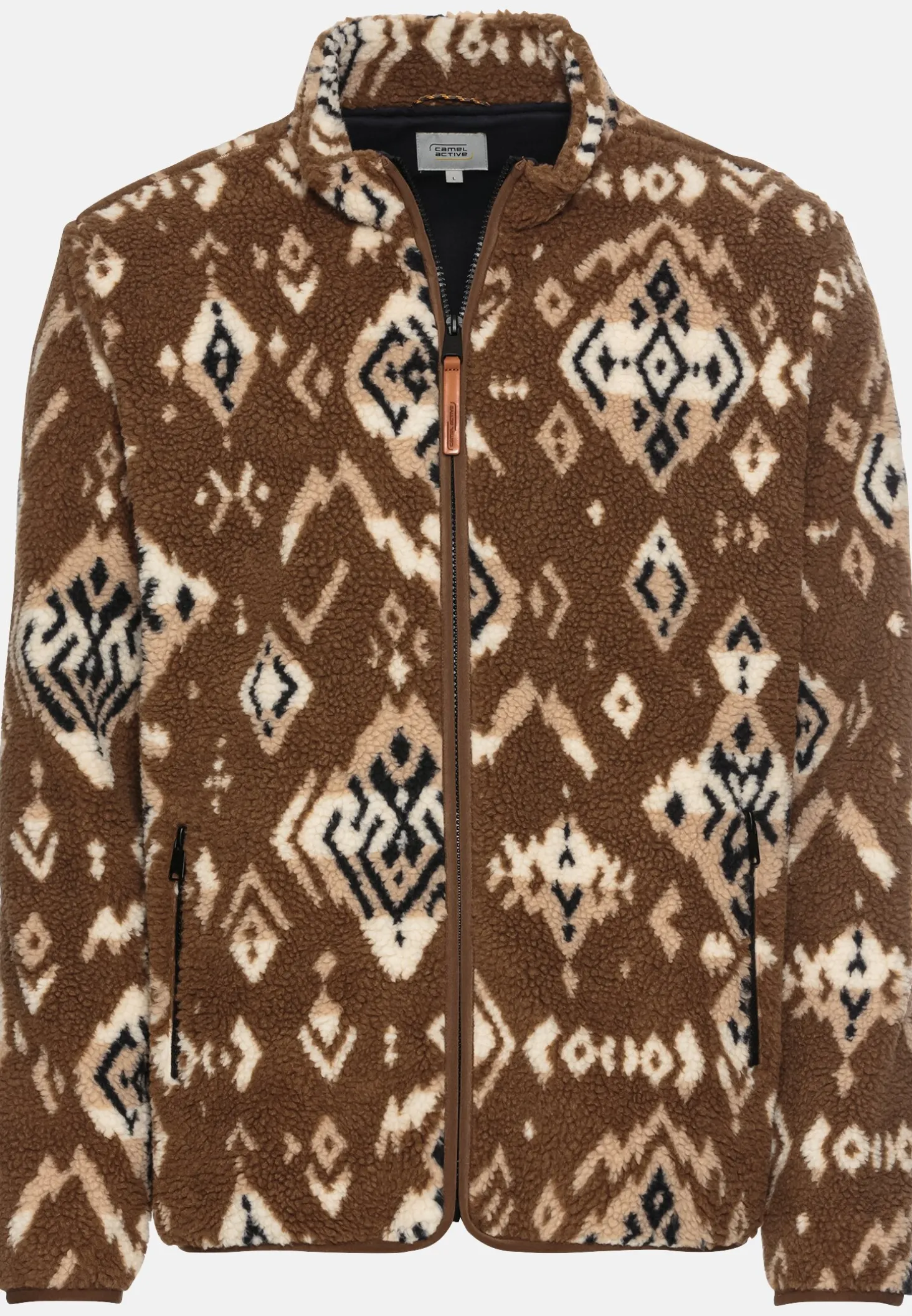 Fleecejacke mit Stehkragen