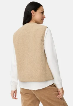 Fleece-Weste mit Knopfverschluss