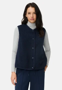 Fleece-Weste mit Knopfverschluss