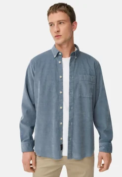 fleXXXactive® Langarm Shirt mit Button-Down-Kragen und Brusttasche