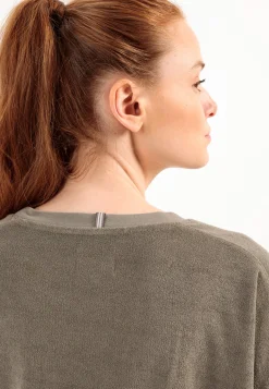 Frottee-Shirt mit Rundhals