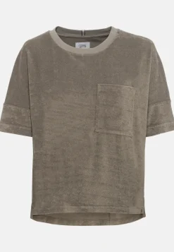 Frottee-Shirt mit Rundhals