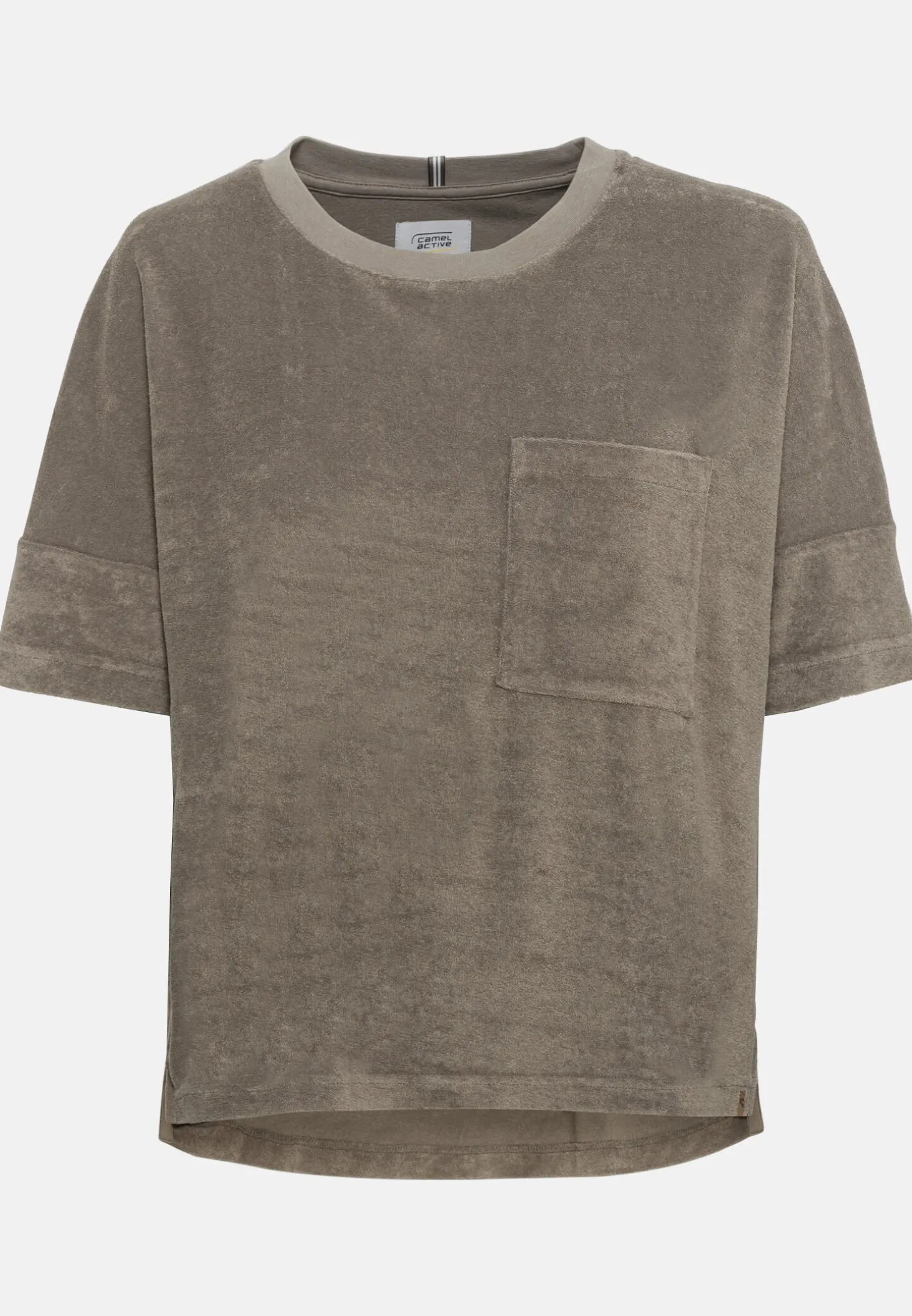 Frottee-Shirt mit Rundhals