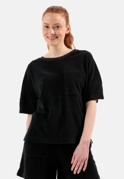 Frottee-Shirt mit Rundhals
