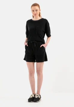 Frottee-Shirt mit Rundhals