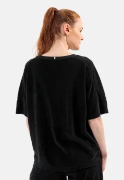 Frottee-Shirt mit Rundhals