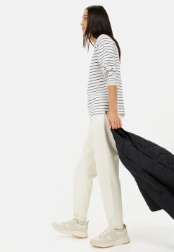 Gestreiftes Langarmshirt aus reiner Baumwolle