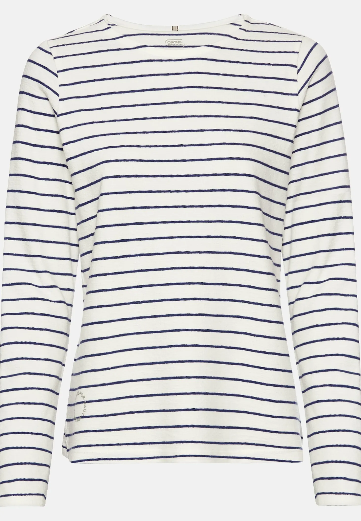 Gestreiftes Langarmshirt aus reiner Baumwolle