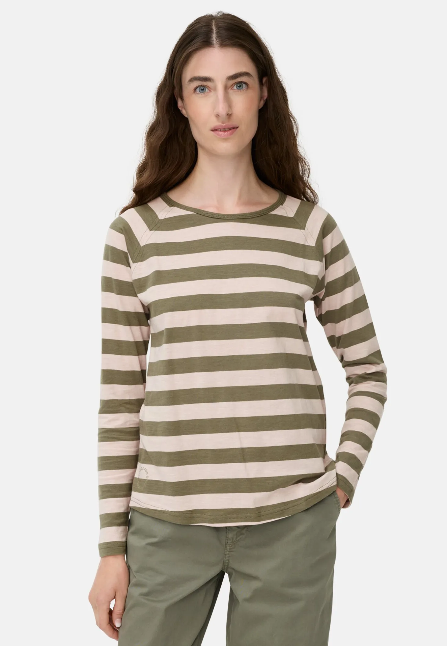 Gestreiftes Langarmshirt mit Raglanärmeln