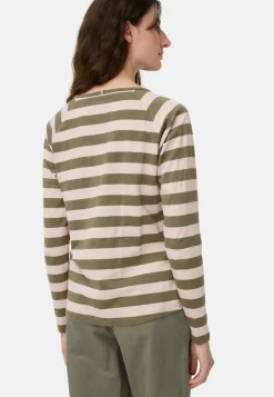 Gestreiftes Langarmshirt mit Raglanärmeln