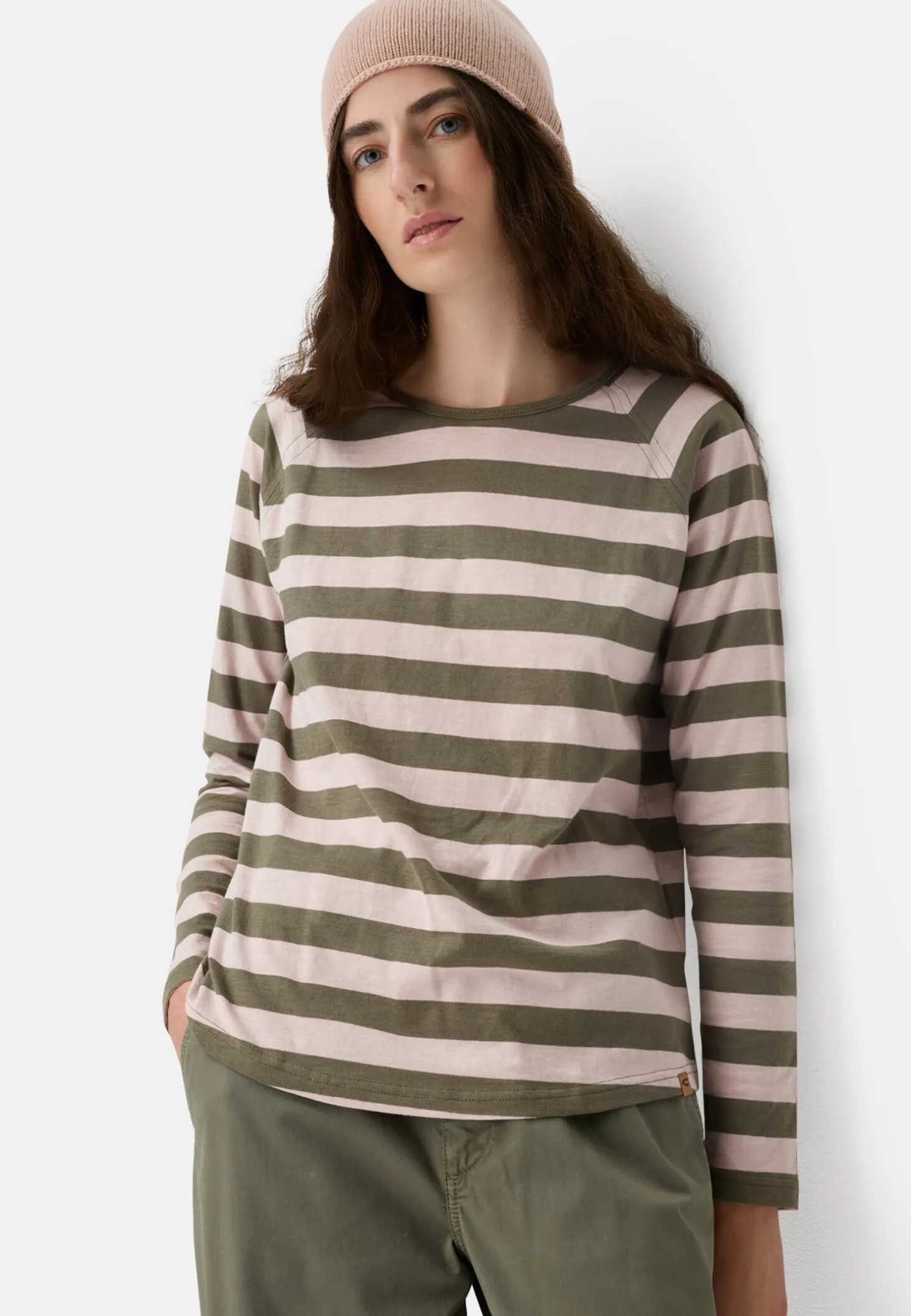 Gestreiftes Langarmshirt mit Raglanärmeln