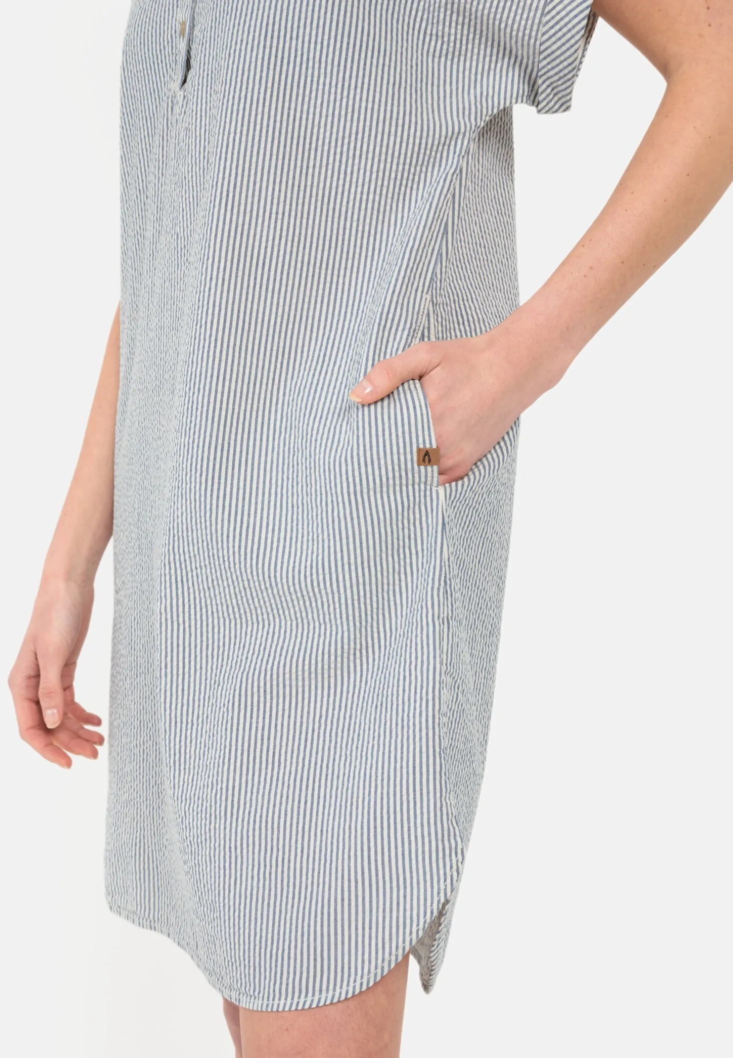 Gestreiftes Schlupfkleid aus leichter Baumwolle