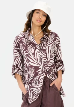 Hemdbluse mit Blumenprint aus Baumwolle